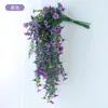 45 Malha Eucalipto Artificial Violeta Pendente de Parede Flor de Eucalipto Flor Artificial Layout de Cena Casamento Pendente de Parede Decoração de Rattan