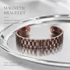 Venta Caliente Transfronteriza Europea y Americana Moda Europea y Americana Abierto Ajustable Pulsera Magnética Anillo Malla de Aleación Joyería de Mano al por Mayor