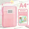 Bolsa de Almacenamiento para Exámenes A4 de Malla de Nylon, Portátil, Gran Capacidad, Diseño Tridimensional, Engrosada, Portadocumentos Transparente en Forma de L