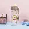 Novo Copo de Palha Estiloso para Meninas, Copo de Água Plástico Sorvete, Copo de Água Infantil Portátil Grande Capacidade para Exterior