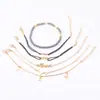 Pulsera Colgante Personalizada de Estrella y Luna de Nuevo Estilo Transfronteriza Europea y Americana Pulsera de Cuentas Conjunto de Joyería de Seis Piezas