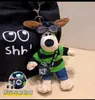 Bolsa de Pelúcia Pingente Enfeite de Carro com Chaveiro Boneca Brinquedo Fofo da Moda para Meninas