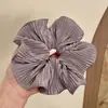 Goma de pelo plisada perezosa estilo francés para mujer, Nuevo accesorio para el pelo de primavera/verano, Accesorio de alta gama para el cabello para ir al trabajo