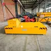 Vehículos de transporte sobre rieles industriales hechos a medida de 5~10 toneladas, carretas planas móviles sobre rieles alimentadas por batería, carretas móviles de doble riel para interiores