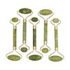 Fengfan Rodillo Masajeador de Jade Natural Dispositivo de Belleza Facial Palo de Masaje Tabla Gua Sha Set de Instrumentos de Masaje