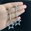 Aretes de Plata Esterlina S925 Celebridad de Internet Creativos Gota de Agua Aretes de Perlas Estilo Coreano Elegantes Aretes de Cristal para Mujer Venta Directa de Fábrica