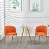 Juego de mesa y sillas de comedor de imitación de madera maciza nórdica, mesa redonda creativa de ocio minimalista moderna para apartamentos pequeños, sillas para cafetería