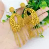 Brincos Banhados a Ouro 24K Joias de Dubai Brincos para Casamento Africano Senhoras Nigerianas Brincos Atacado