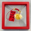 2027 Varios Llaveros con Lámina Dorada, Colgantes Rojos Estilo Chino para Mochila y Coche, Pequeños Regalos del Año de la Oveja