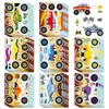 8 Adesivos de Material para Decoração de Caneca de Diário de Caderno DIY Colagem de Bicicletas Desenho Animado Legal Transfronteiriça
