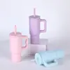 Copo de carro Amazon 24oz cor sólida com alça, caneca térmica de aço inoxidável 304, adequado para carro, escritório e uso portátil