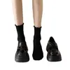Populares zapatos de cuero para mujer con suela gruesa, nueva colección otoño 2026, mocasines versátiles de estilo retro británico, zapatos Mary Jane para mujer