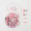 Conjunto de material de escritório de alta qualidade com vários tamanhos, incluindo clipes de papel, clipes de fichário e caixas de armazenamento, disponível em atacado