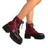 Botines para personas petite para aumentar la altura, botas de motocicleta de suela gruesa estilo callejero, nuevo estilo Primavera/Otoño 2026, Dr con detalle de cadena. Botas Martens para mujer, negras