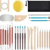 Cross-border Amazon argila macia argila cerâmica ferramentas de argila multi-funcional combinação de escultura nail art fábrica de costura de unhas atacado