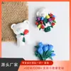 Molde de Gesso DIY Tulipa, Urso Florido Buquê de Rosas Ornamento de Gesso Molde de Silicone, Decoração para Saída de Ar do Carro