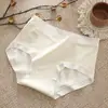7A Roupa Íntima de Algodão Antibacteriano Feminina Outono e Inverno Sem Costura Cintura Média Roupa Íntima de Algodão Amigável à Pele Respirável Calcinhas com Cavas Estendidas Atacado