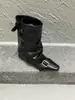 Botas de Moda Chuyuji Negras Estilo Británico Retro 2026 para Mujer Otoño/Invierno con Plantilla Elevadora y Diseño para Adelgazar la Pierna para Mujeres Petitas