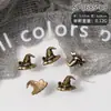 Accesorios para Uñas de Halloween Calavera Araña Cabeza de Calabaza Venta Caliente Transfronteriza Decoración de Uñas Estilo Oscuro Pequeños Accesorios