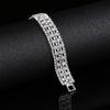 Jóias de Noiva Pulseira Feminina Banhada a Cobre Pulseira Europeia e Americana de Strass Moda Elegante Combina com Tudo Diamante Completo 598