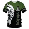 Europa y Estados Unidos explosiones camiseta de hombre impresión 3D camiseta 3d impresión digital tatuaje manga corta al por mayor AliExpress tendencia