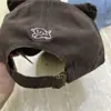 Gorra de Béisbol Suave con Bordado de Letras Estilo Coreano y Orejas de Gato para Mujer, Nueva Versátil Casual para Circunferencia de Cabeza Grande, Visera de Pico Delgado para Adelgazar la Cara