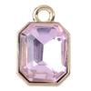 Colgante de color minimalista de nicho rectangular octogonal incrustado de diamantes accesorios para el cabello hechos a mano con cordón para el cabello pulsera aleación accesorios DIY