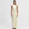 Ropa de mujer transfronteriza de Amazon 2026 otoño nuevo producto mono de retazos con cuello halter mono holgado con espalda descubierta plisada para mujer