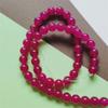Cuentas sueltas de calcedonia morganita de imitación de calcedonia optimizada de alta calidad, cuentas redondas de jade de color caramelo, joyería hecha a mano, accesorios con cuentas