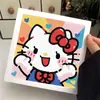 Kit de Artesanato com Adesivos de Diamante Mais Vendido para Meninas DIY Brinquedos Cartoon Feitos à Mão Presente Educacional de Aniversário Gato Kt Infantil