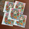 Hotong Xizang Nepal Thangka Puro Pintado à Mão Oito Divindades Guardiãs do Zodíaco Bodhisattva Manjushri 4*5 [Núcleo de Papelão]