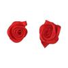 Flor de rosa hecha a mano de 2 cm Flor de rosa de cinta DIY Flor de capullo de cinta de satén DIY Ramillete Florete Flor para ropa interior Ropa Flor de muñeca