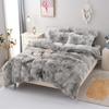 Amazon PVC Quilt Cover Blanket Fronha Colcha Cor Sólida Mink Quatro peças Pelúcia Quente Kit