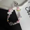 Novo Cordão de Celular com Contas de Gato Mary Tulipa Desenho Animado Chaveiro Versátil Fofo Pingente para Bolsa