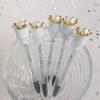 Nova Coroa de Diamante Coroa de Pérola Bastão de Cristal Tubo de Ensaio Pincel para Cílios Pincel Espiral para Aplicação de Cílios Postiços