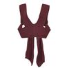 Comercio exterior europeo y americano nueva chaqueta sexy de tejido grueso cruzado 23612P chaleco base de lana sexy de temperamento ajustado para mujer