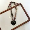 Nuevo Colgante de Otoño e Invierno Cadena de Bufanda de Seda para Mujer Estilo Étnico Retro Cadena Decorativa para Suéter Accesorios de Cuello
