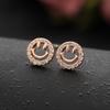 Corea del Sur Dongdaemun Lujo Ligero Pequeña Fragancia Popular en Internet Creativo Moda Estilo Chic Aretes Simples de Carita Sonriente Aretes