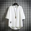Camiseta Blanca de Verano 2021 para Hombre, de Manga Corta, Holgada, Moda Coreana, de Media Manga, Transfronteriza para Niños