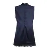 ZA Europa Transfronteriza Comercio Exterior Ropa de Mujer AliExpress Venta Caliente Vestido Corto de Retazos sin Mangas Moderno de Moda