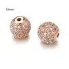 Colar Pingente Corrente Joker Transfronteiriço Cobre Incrustado Zircônio 10mm Bola de Diamante Quatro Cores Acessórios de Contas Soltas Joias Atacado