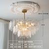 Lustre de luxo de luz simples Nordic Sala de estar Sala de jantar Quarto Lâmpadas de cristal Iluminação Lâmpadas moleculares Quarto atmosférico Novas lâmpadas