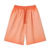 320g algodão puro retrô gradiente bicolor shorts desgastados folgados masculino e feminino casual esportivo oversize