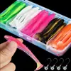 Cola de T roscada señuelo blando pesca invertida pesca de raíz anzuelo con cabeza de plomo Luya cebo artificial en espiral pesca de agua dulce lubina pez mandarín boca inclinada especial