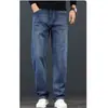 Jeans Masculino de Alta Qualidade Nova Coleção Primavera/Verão 2026, Corte Amplo, Reta Simples, Tamanhos Grandes, Elástico, Calça Masculina Business Casual
