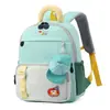Temporada de Regreso a Clases Unisex Infantil Casual Descompresión Doble Hombro Alta Apariencia Nuevo Bloque de Color Simple Mochila Infantil para Jardín de Infancia Transfronterizo