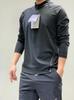 Sudadera Pulóver Casual de Media Cremallera para Hombre, Manga Larga, Cuello Alto, Corte Láser Exterior, Laminada Sin Costuras
