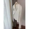 Suéter de punto con cuello estilo francés para mujer, adecuado para primavera y otoño, polo ajustado, suave y único, de manga larga, top de hombros normales