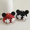 Gorra de Béisbol Suave con Visera para Bebé Estilo Japonés Otoño e Invierno Peluche Mickey Sombrero de Mano Giratorio Estilo Bebé 1-3 Años
