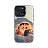 Funda de teléfono adecuada para Apple 18 Pro Max de Dibujos Animados Shin-Chan, Carcasa Blanda y Dura para iPhone, Personalización UV